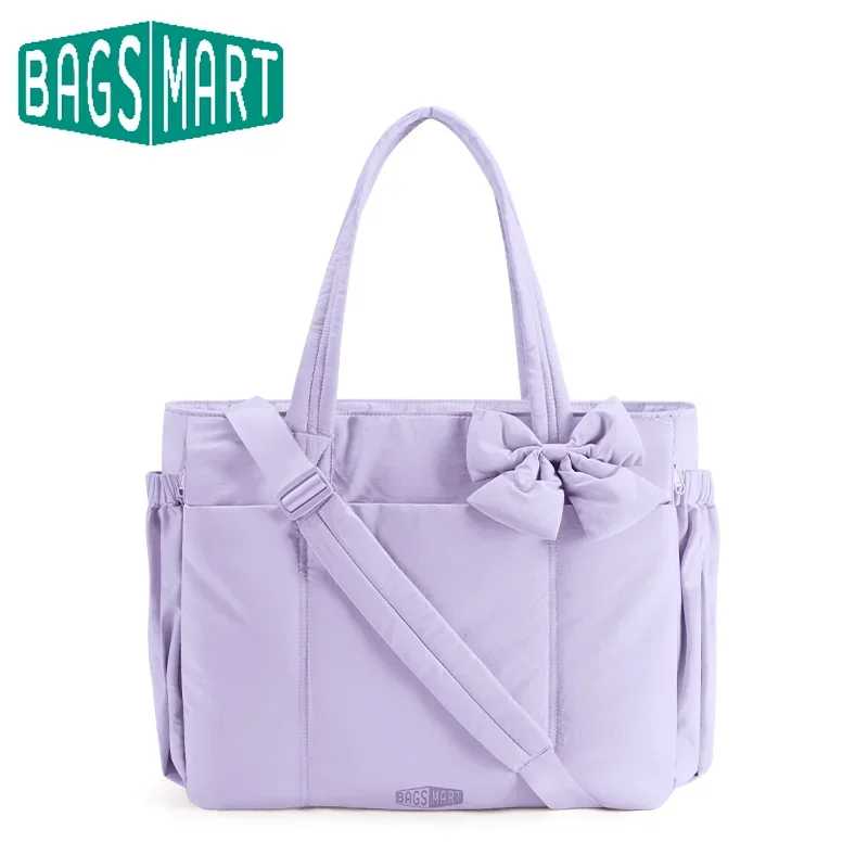 BAGSMART большая вместительная сумка для женщин, универсальная дорожная сумка-мессенджер с несколькими карманами, спортивная сумка через плечо Женские сумки