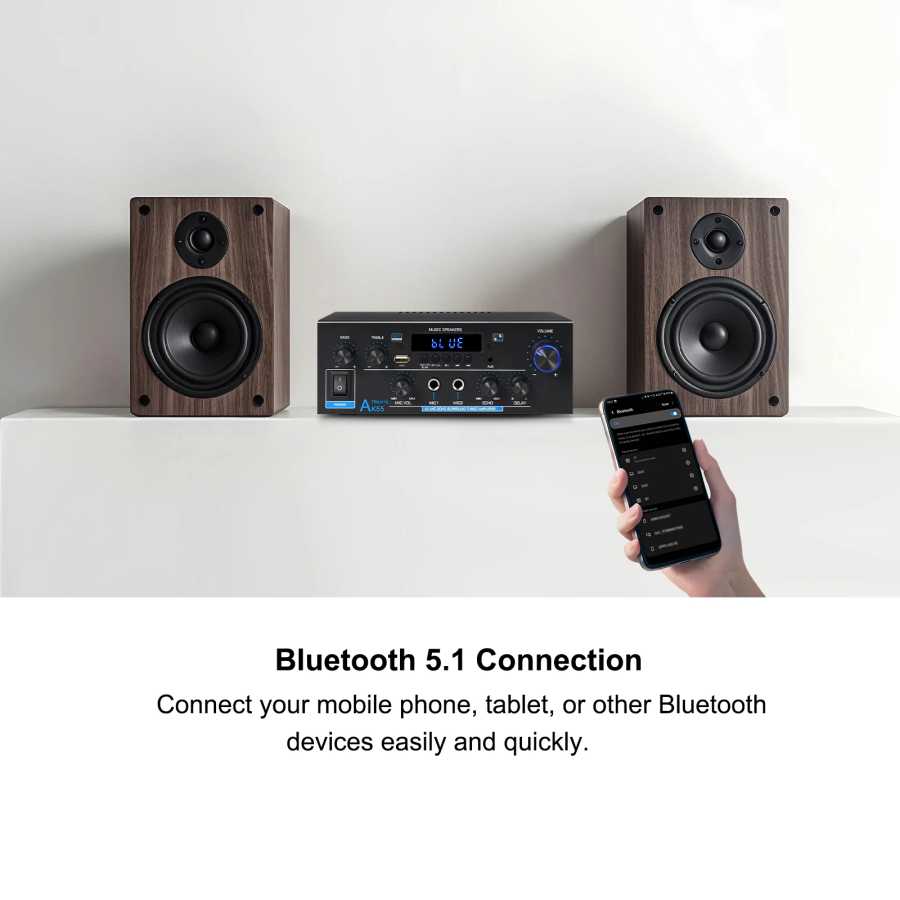 Фотография №2 товара Woopker AK35/AK45/AK45 Pro/AK55 цифровой усилитель Bluetooth усилитель звука 2-канальный HIFi