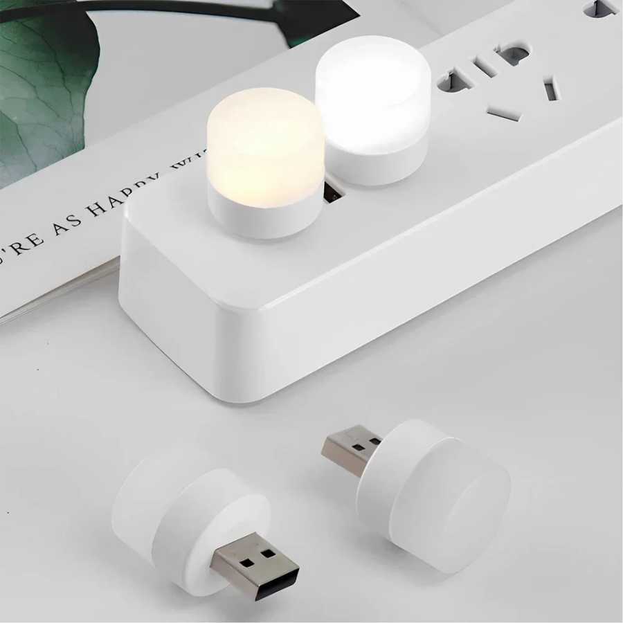 Фотография №1 товара USB-ночник Мини-светодиодный ночник USB-разъем Лампа Power Bank Зарядка USB-подсветки для