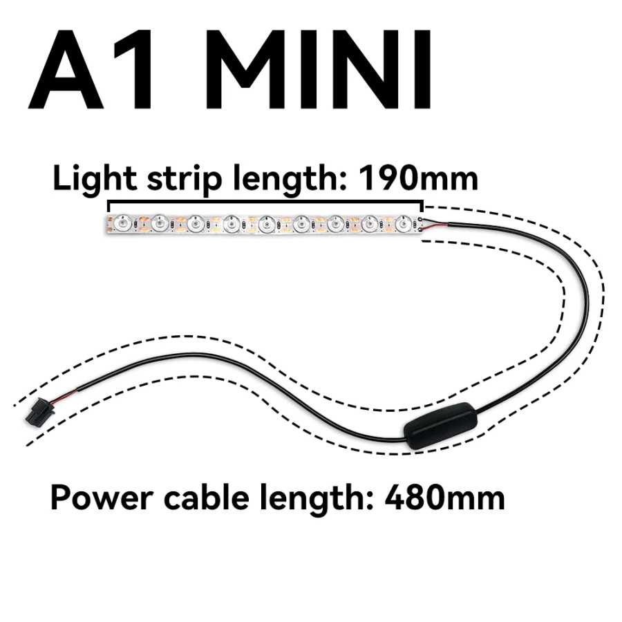 Фотография №4 товара Для лаборатории Bambu A1/A1mini светодиодная лента Ra95 заполняющий свет 24