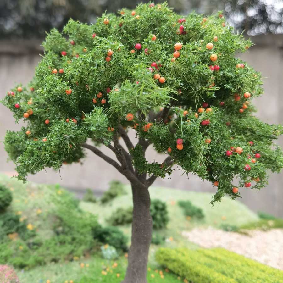 Фотография №4 товара Модель искусственного фруктового дерева 10/15/23 см, зеленое дерево из проволоки,