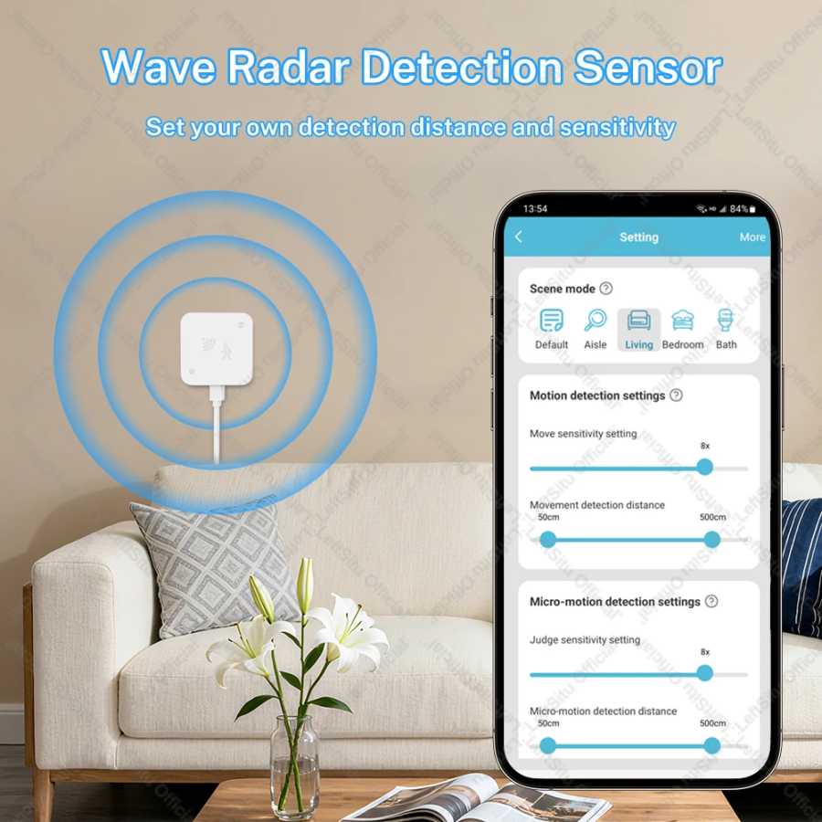 Фотография №1 товара Датчик присутствия человека Tuya Zigbee WiFi 24G MmWave с радаром,