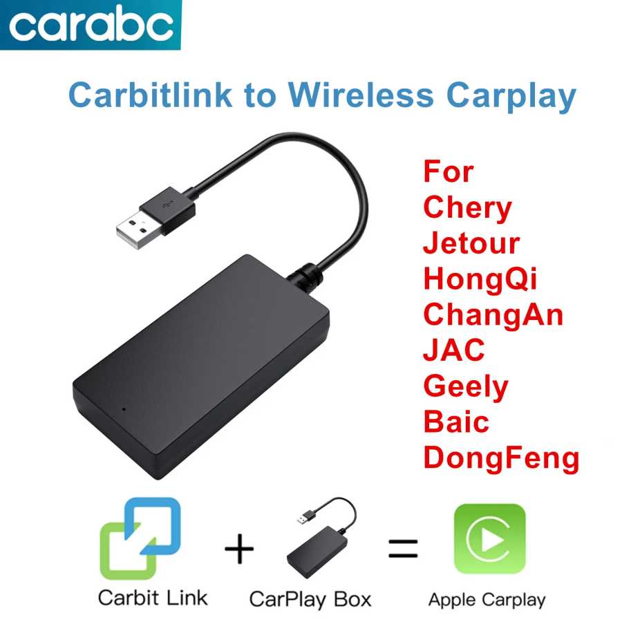 CARABC Carbitlink к беспроводной автомобильной навигации CarPlay Smart Carbit link для Baic X55 Geely Jetour Changan Chery DongFeng Автоэлектроника