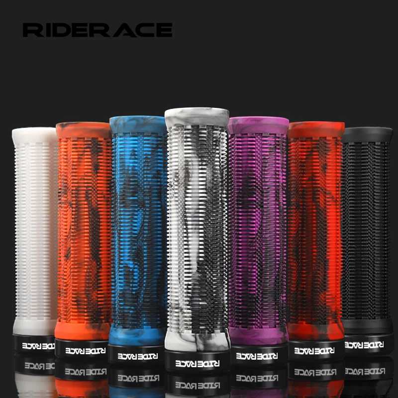 Велосипедные ручки RIDERACE с замком на ручке для горного велосипеда, эргономичный разноцветный противоударный резиновый TPR велосипедный руль Велоспорт