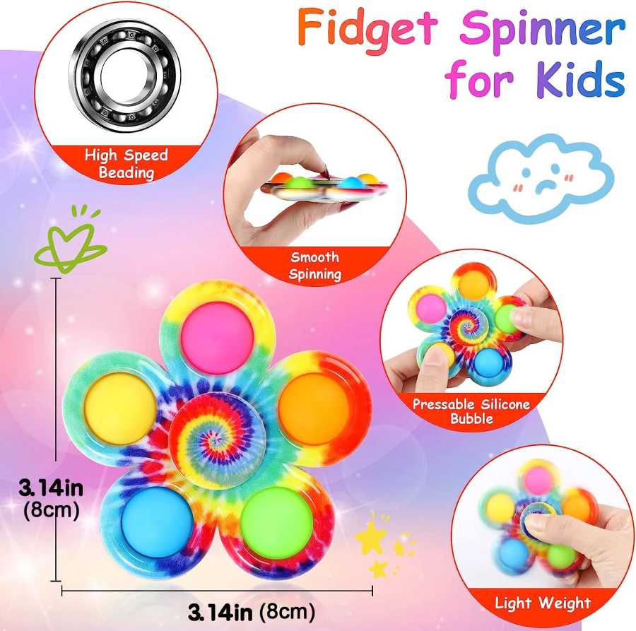 Фотография №3 товара Сенсорные игрушки-спиннеры Fidget Pops: простые пузырьковые спиннеры для снятия стресса
