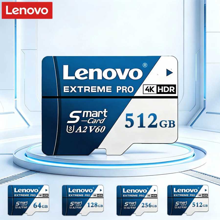 Карта памяти Lenovo Extreme Pro Micro SD с высокоскоростной передачей данных, 128 ГБ, 256 ГБ, 512 ГБ, U3 V60, TF-карта для камеры, дрона Хранение данных