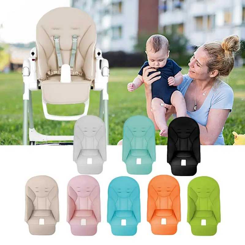 Подушка сиденья для Peg perego Siesta Zero 3, чехол для обеденного стула из искусственной кожи, детский мягкий чехол на сиденье с подкладкой, подушка для стульчика Мебель для малышей