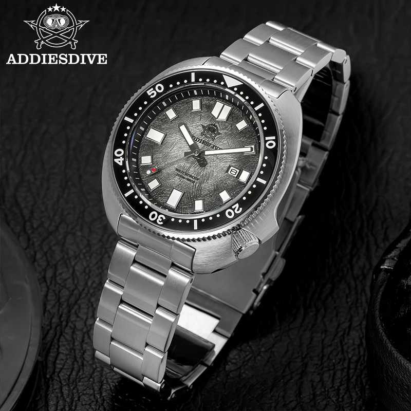 ADDIESDIVE Мужские роскошные часы 20 бар Водонепроницаемый дисплей AD2511 Сапфировое стекло Reloj Hombre BGW9 Супер светящиеся кварцевые часы Мужские часы