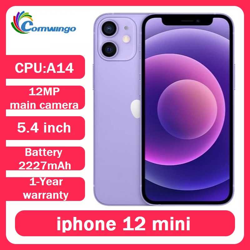 Оригинальный мобильный телефон iPhone 12 Mini 5G, 4 ГБ и 64/128/256 ГБ IOS A14 5,4 дюйма, двойной 12 МП APPLE, используемый мобильный телефон iphone12mini Face ID NFC Б/У и восстановленные телефоны