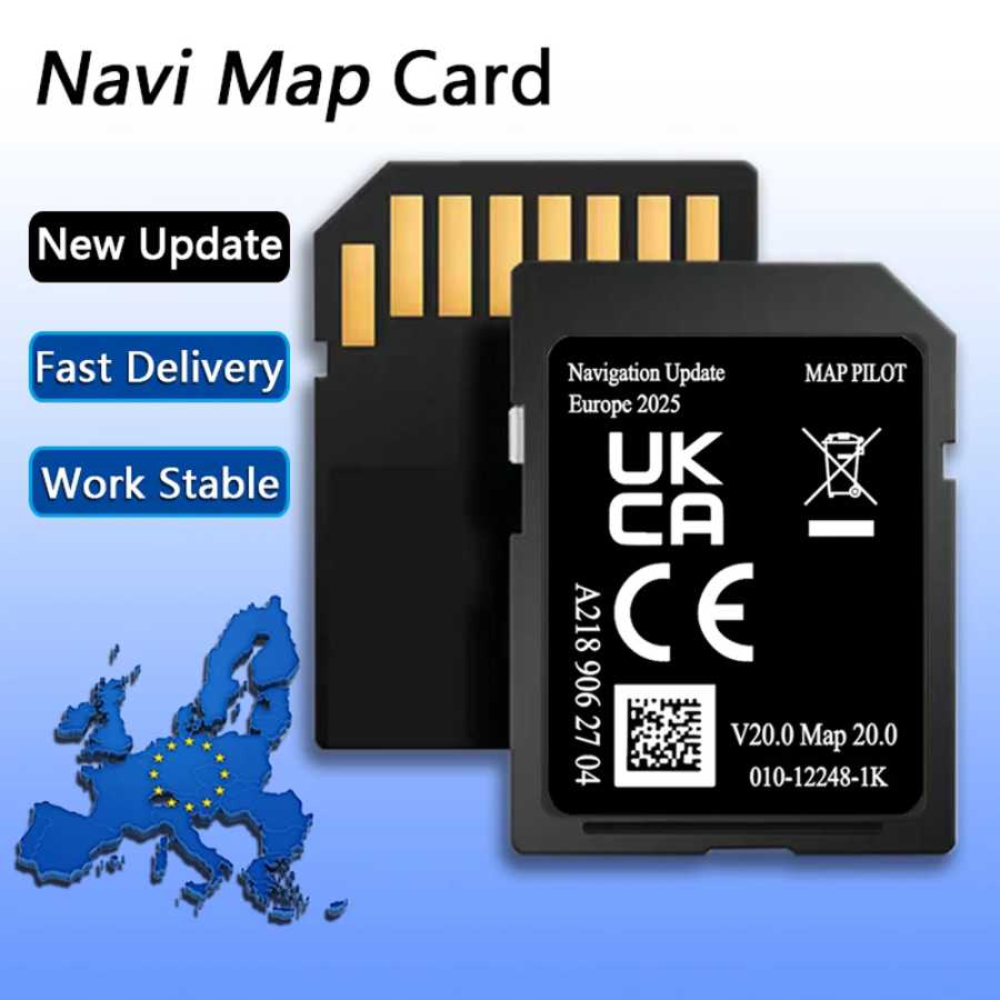 Карта A218 V20, полная версия 2026 года, навигация по Европе для Mercedes Garmin A, B, C, E-класса, CLA, CLS, GLS, SD-карта для автомобиля Видеоигры и аксессуары