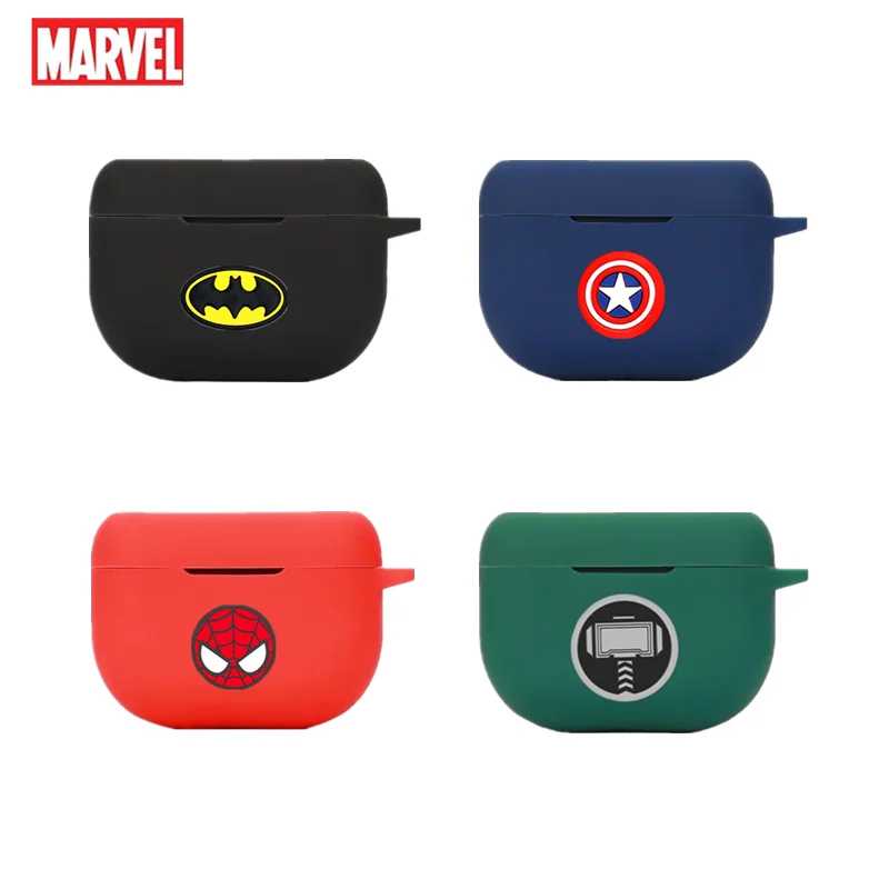 Чехол для наушников с рисунком Marvel для Jabra Elite 10, силиконовые беспроводные Bluetooth-наушники, зарядное устройство, защитный чехол с крючком Портативное аудио и видео