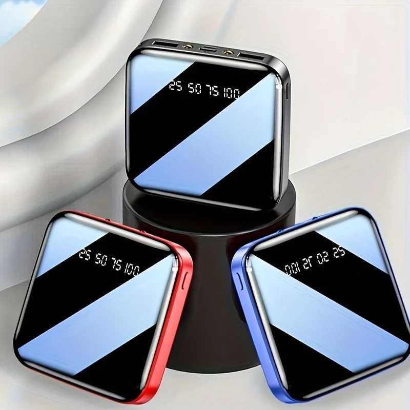 30000 мАч Mini Power Bank, быстрая зарядка, портативный внешний аккумулятор большой емкости, кабель 4 в 1 для Xiaomi iPhone Samsung Huawei 2025, новинка Аксессуары для мобильных телефонов