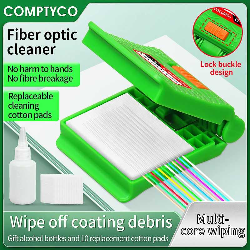 COMPTYCO A-07 Инструмент для очистки сердечника из оптического волокна Очиститель оптоволокна с очистителем Бутылка для хранения хлопка/алкогола (пустые) Оборудование для связи