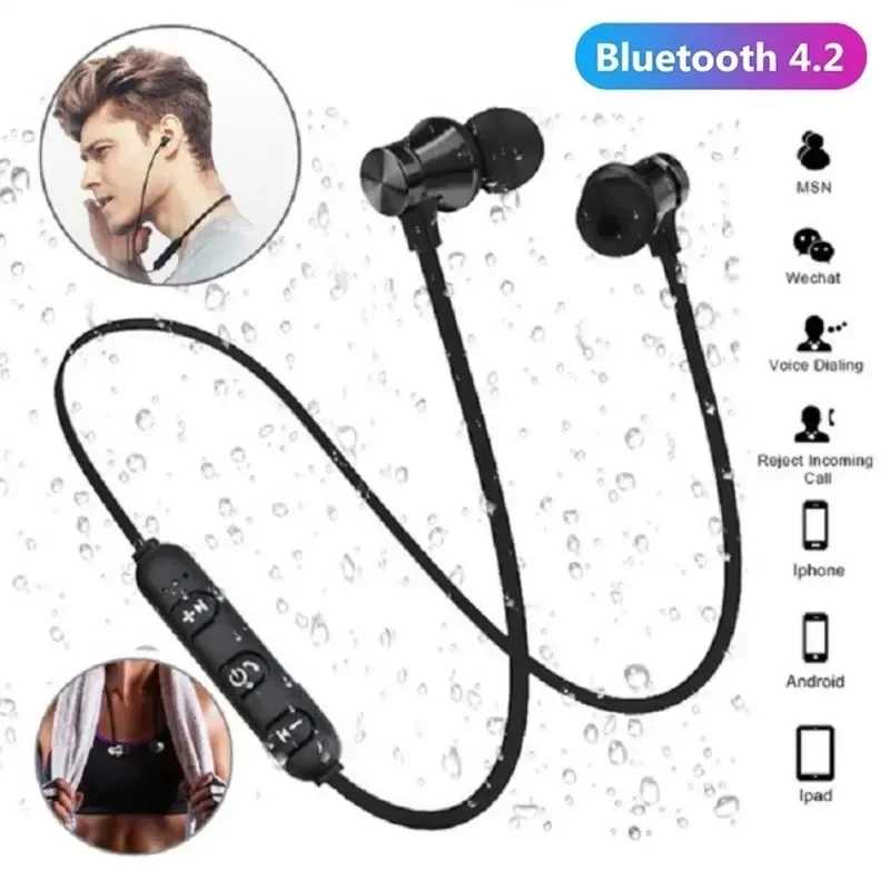 Магнитные беспроводные наушники Bluetooth 4.2 XT-11, спортивная гарнитура, водонепроницаемые наушники с микрофоном для смартфонов Портативное аудио и видео