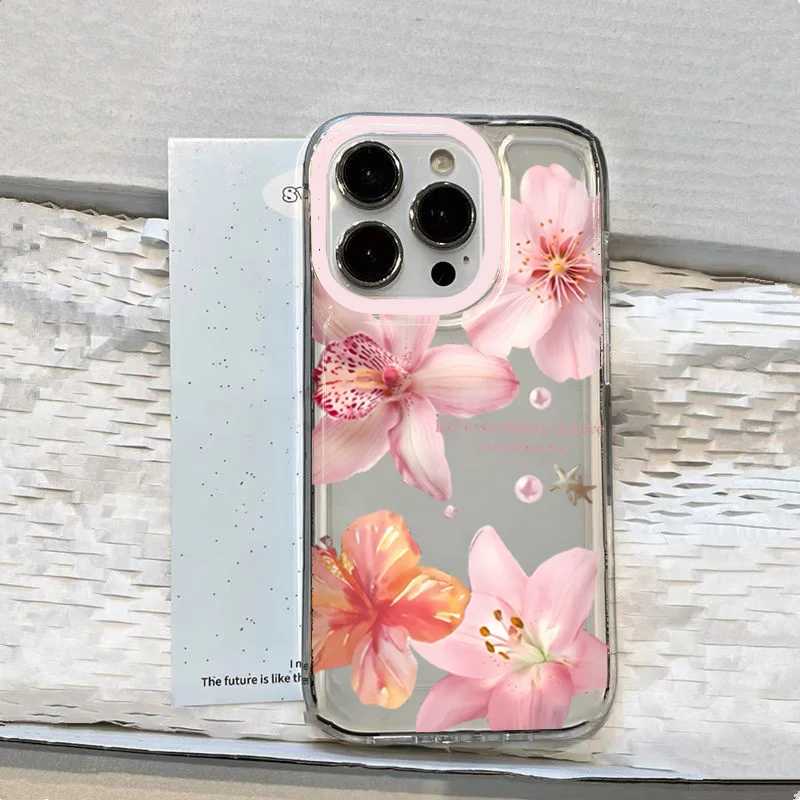 Фотография №2 товара Чехол для телефона с узором розовой лилии для iPhone 16