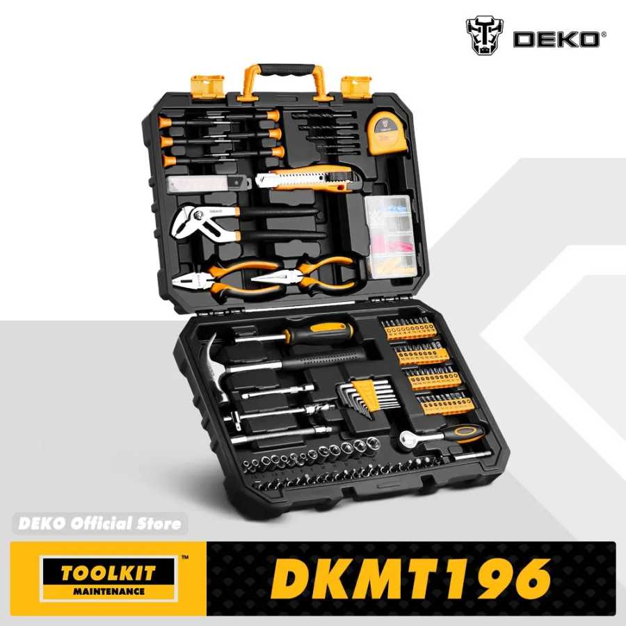 набор инструментов DEKO edc 128 шт., универсальный набор ручных инструментов для дома с ящик для инструментов , набор торцевых гаечных ключей, ударная отвертка,инструменты,мультитул,набор инструментов авто Наборы инструментов
