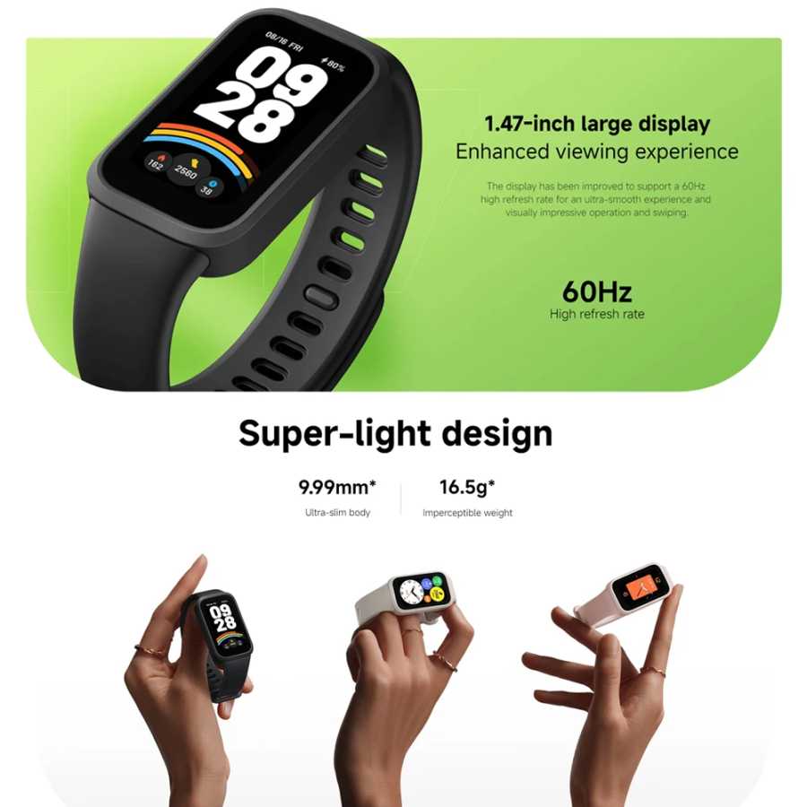 Фотография №1 товара Xiaomi Mi Band 9 Активная глобальная версия Смарт-браслет 9 цветов