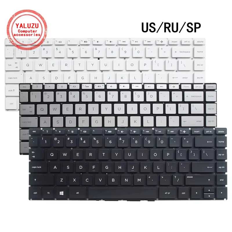 Клавиатура для ноутбука HP 14-BA 14-BD 14-BF 14-BS 14-BP 14-BK 14-BW 14-CB 14-CF 14-DK 14-DP 14S-CR 14S-CF 14S-DP 14M-BA Аксессуары для ноутбуков