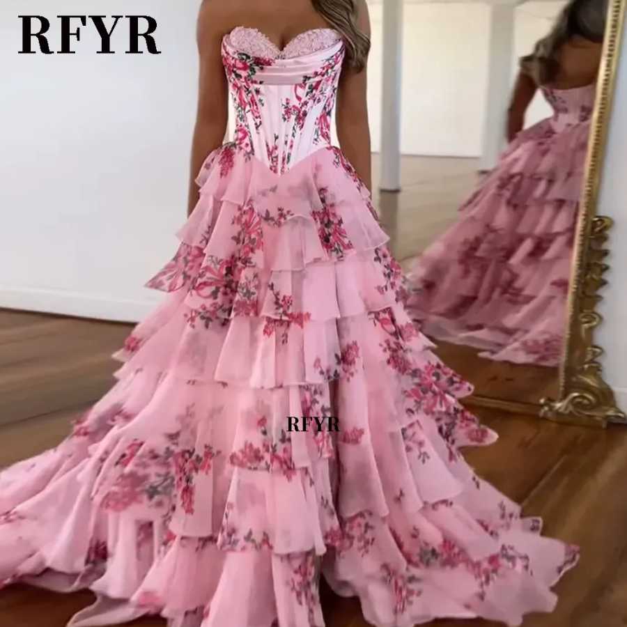 Фотография №3 товара RFYR A Line Floral Prom Vestidos De Novia Плиссированное элегантное