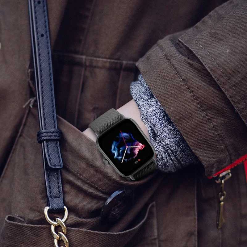 Фотография №4 товара Ремешок 20 мм/22 мм для Amazfit GTS 4/2/GTS2 Mini/GTR/4/3/Pro/GTR2, нейлоновый