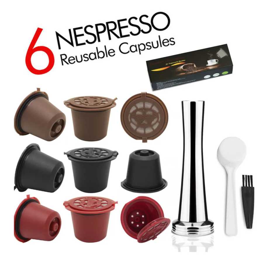Многоразовые кофейные капсулы для кофемашины Nespresso с сеткой из нержавеющей фильтра icafilas, заправка для эспрессо, кухонные аксессуары для тампера Техника для кухни
