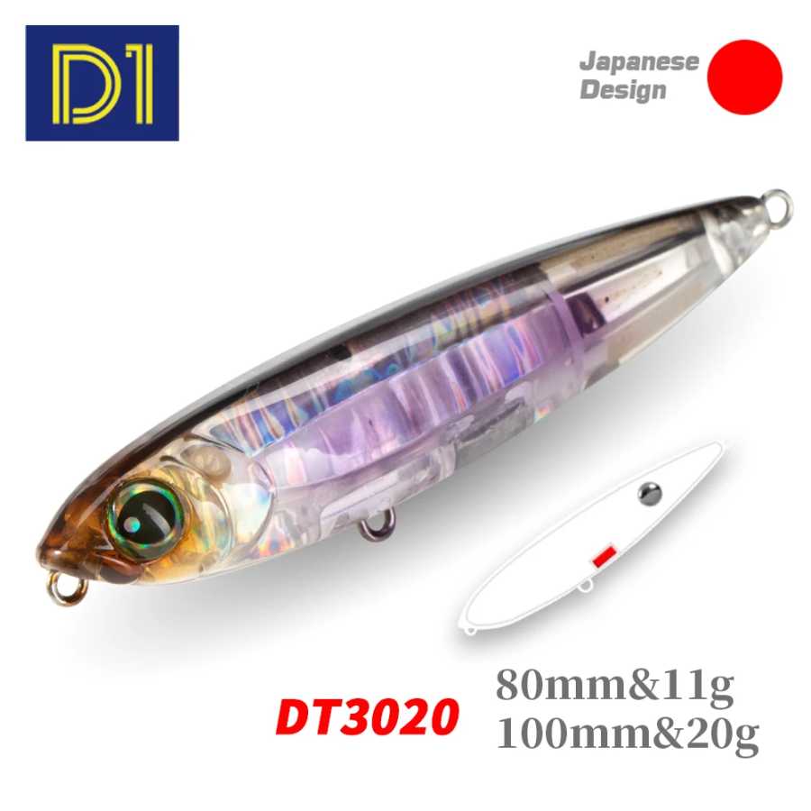D1 Topwater 3DR Карандаш Рыболовная приманка 80 мм/100 мм Прогулка с поверхностью собаки Светоотражающая плавающая приманка для рыболовных снастей на море Для рыбалки