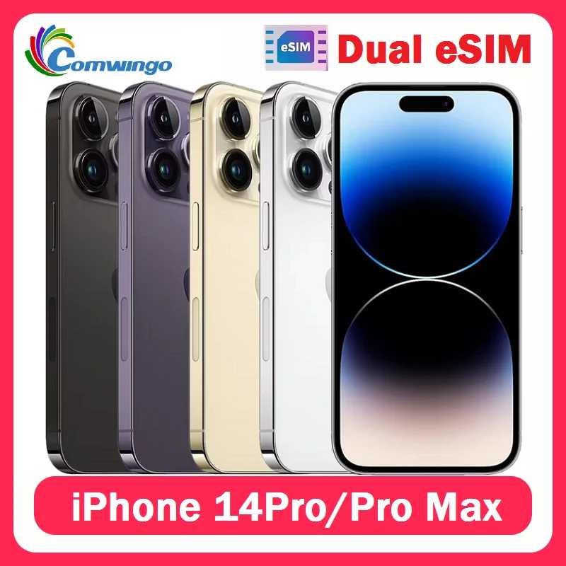 Apple iPhone 14 Pro / 14 Pro Max Dual eSIM 128/256 ГБ ROM OLED Face ID NFC A16 Оригинальный Б/У смартфон iPhone 14 Pro 14 Pro Max Б/У и восстановленные телефоны