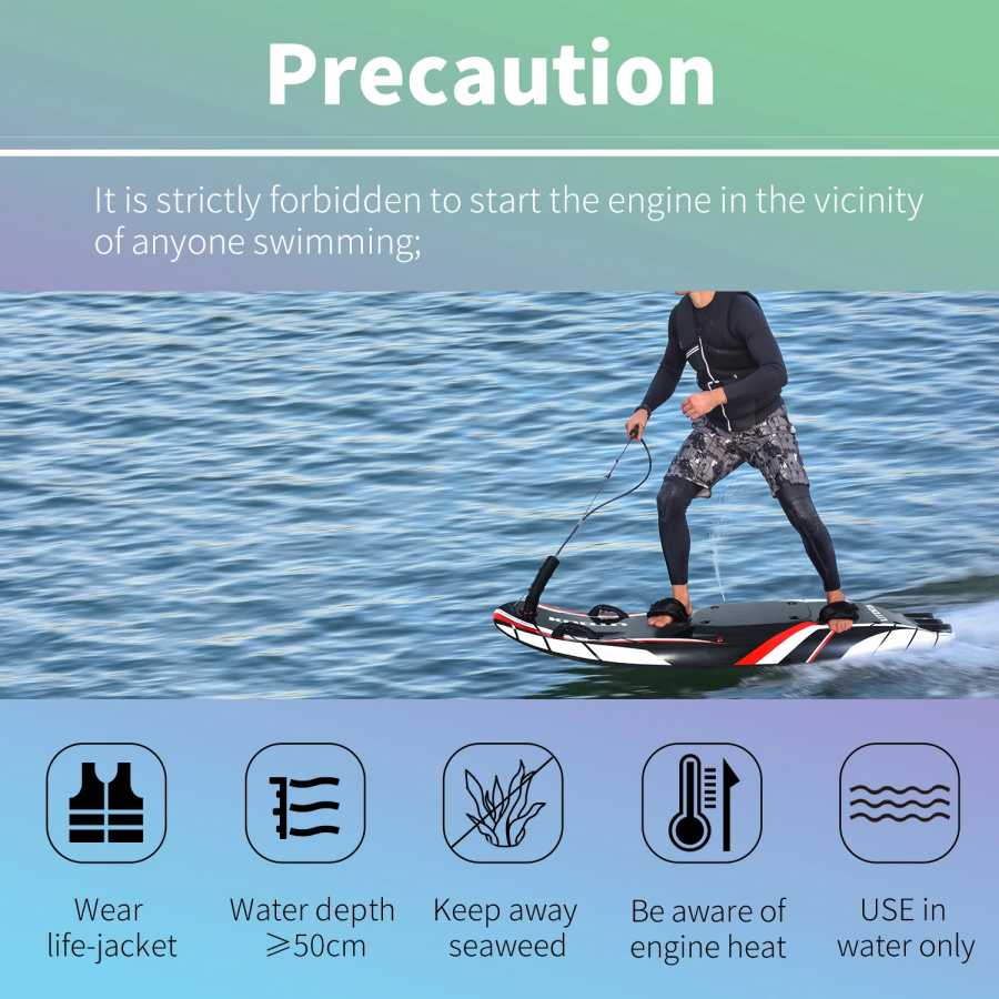 Фотография №3 товара Серфборд KOOTU Power Surfboard Jet, карбоновый корпус, легкий вес, серфборд