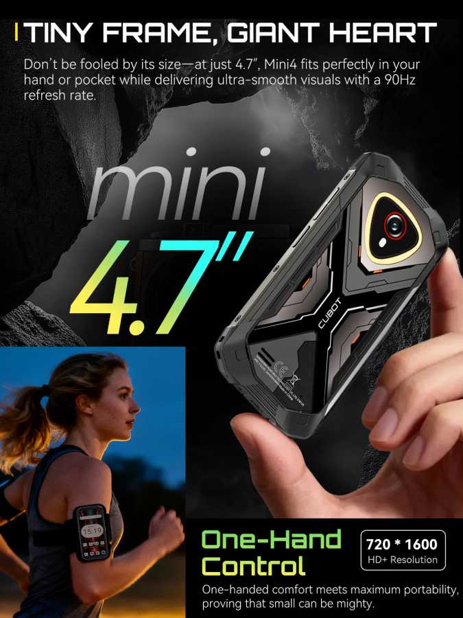 Фотография №2 товара Мини-защищенный смартфон Cubot KingKong MINI 4 с Android 15, 4,7-дюймовый