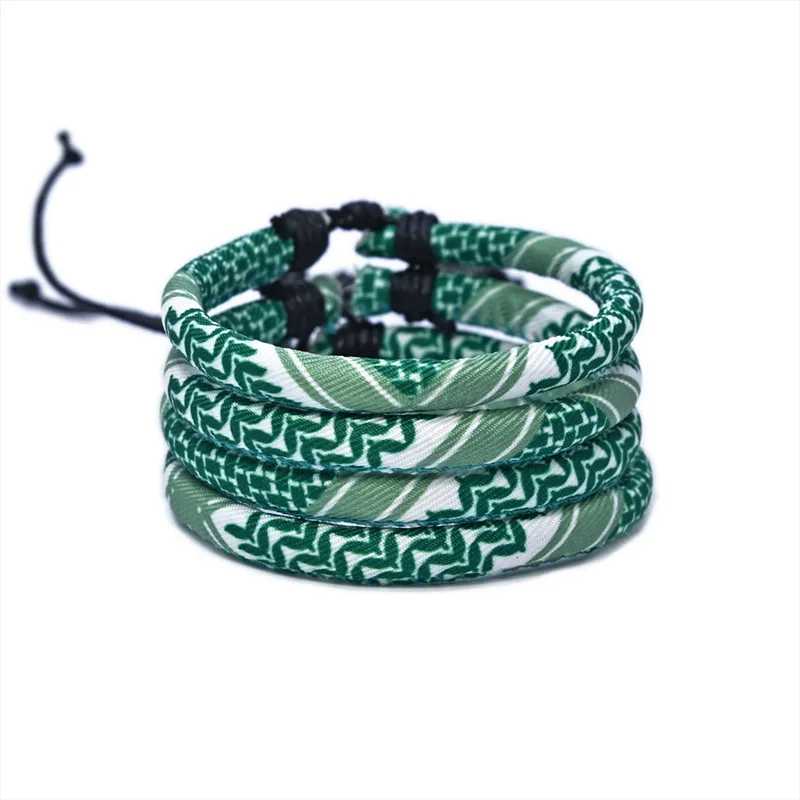 Фотография №3 товара Multicolor Weave Bracelets Women Men Handmade Wave Point Traditional Patterns
