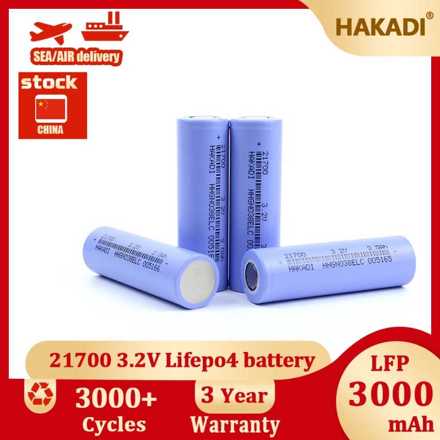 HAKADI 21700 Lifepo4 3,2 В 3000 мАч аккумуляторные батареи 4-20 шт. для солнечного уличного фонаря лодки DIY 12 В 24 В 36 В Power Bank Аксессуары и запчасти