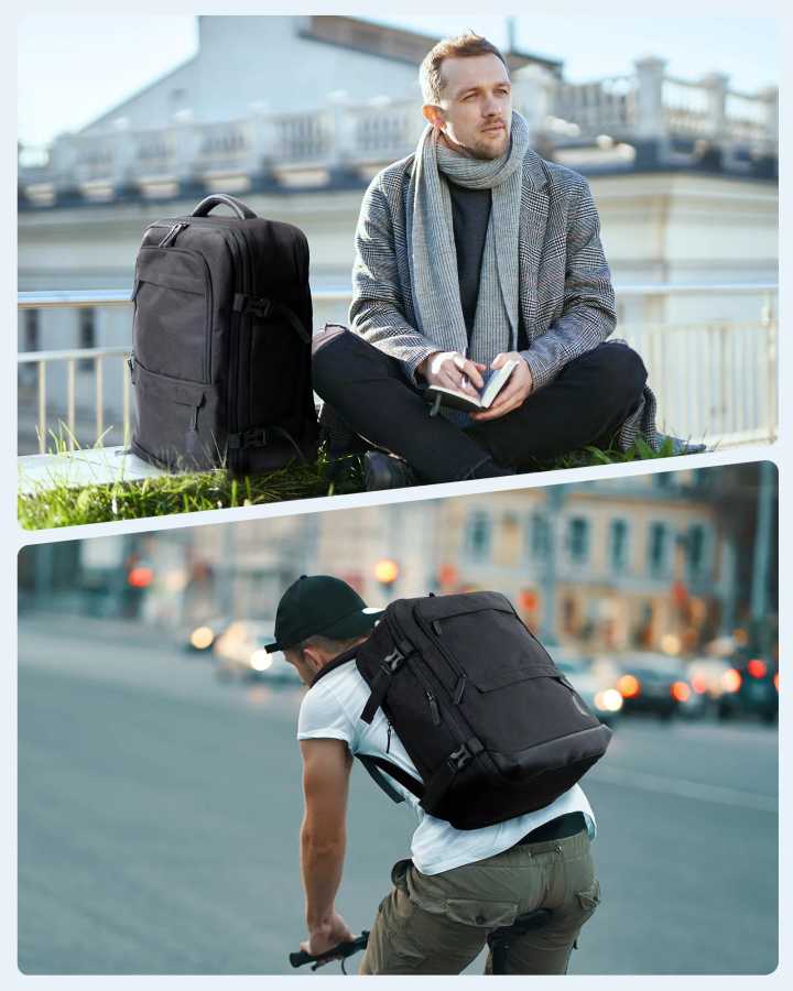 Фотография №5 товара 4 шт. 40 л дорожный рюкзак BAGSMART 17,3 ''рюкзак для