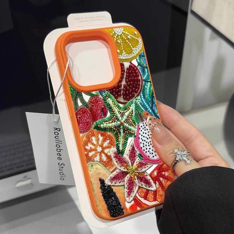 Чехол для телефона с ретро-фруктовым узором для iPhone 17 Pro Max 16 15 14 13 12 11 Pro Max 16e X XR XS Max 15 14 Plus Противоударный мягкий чехол Чехлы и чехлы для мобильных телефонов