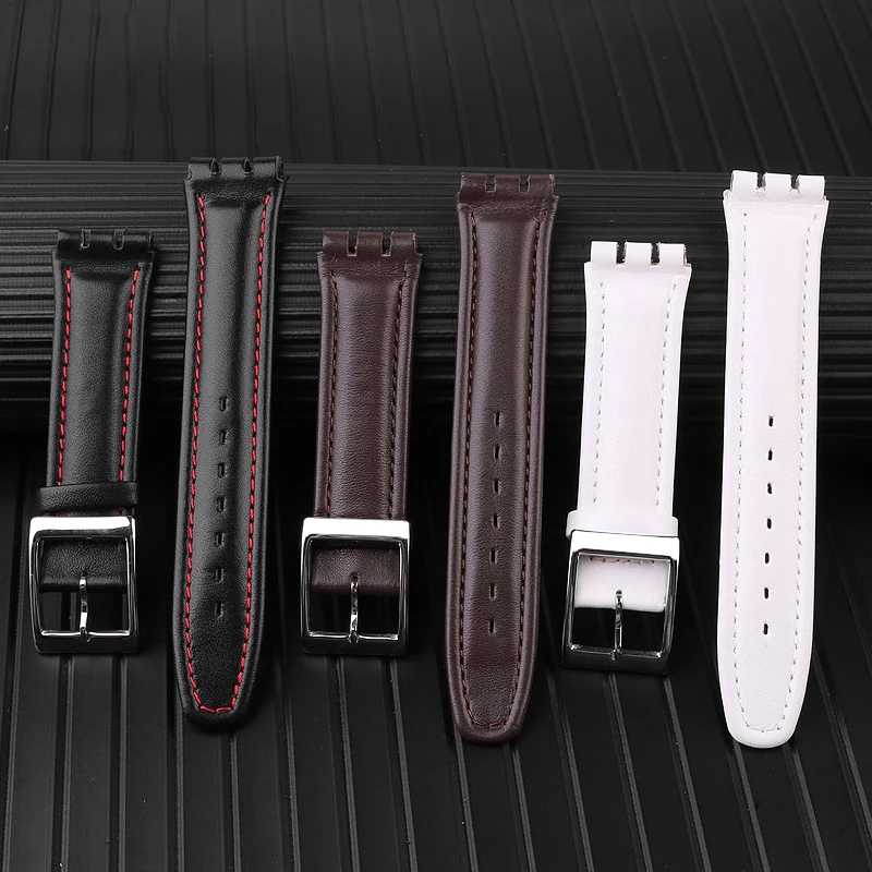 Фотография №1 товара Ремешок из натуральной кожи для часов Swatch YCS YAS YGS