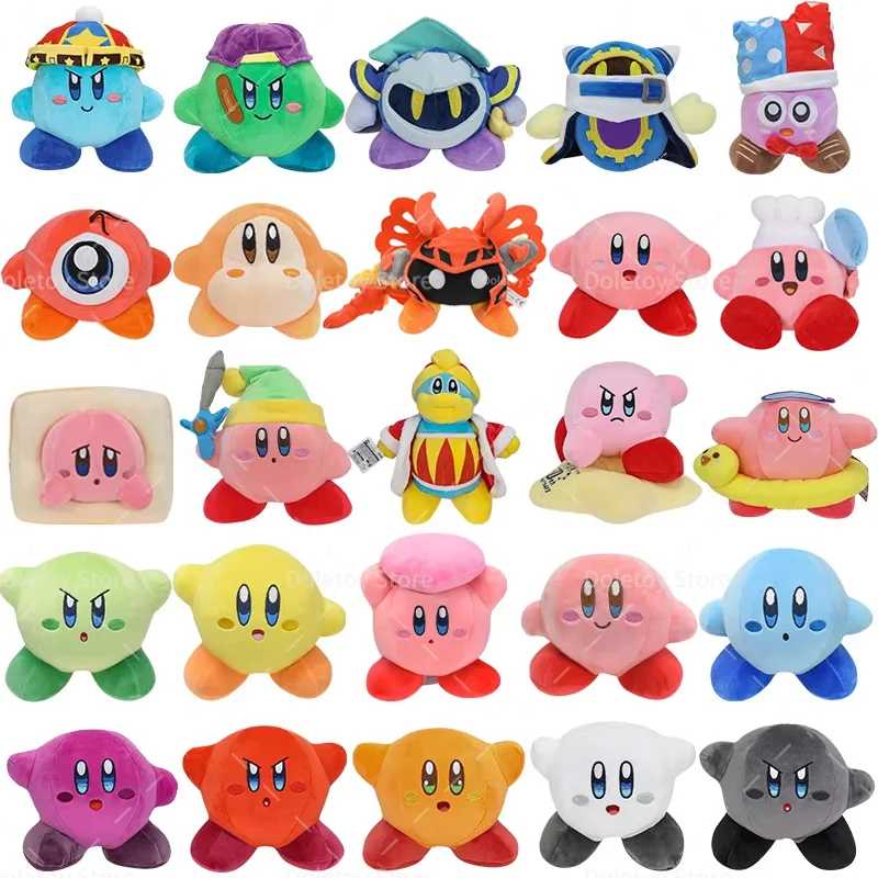 25 стилей Kawaii Star Kirby Grey Kirby Ghost Kirby Розовый Синий Зеленый Красный Плюшевая игрушка Милая звезда Kirby Heart Кукла Детский подарок на день рождения Мягкие игрушки