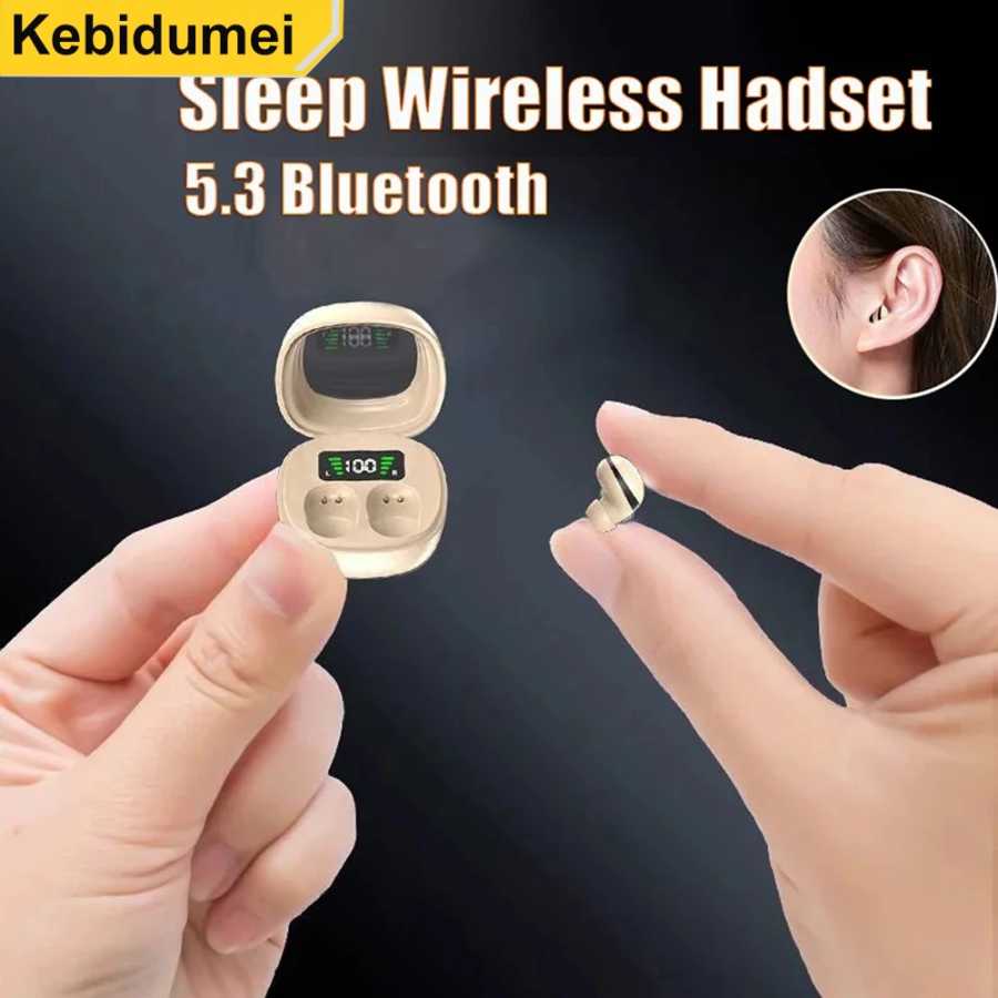 Наушники KEBIDUMEI Bluetooth 5.3 для сна, беспроводные мини-наушники HiFi, стереонаушники с шумоподавлением и микрофоном, HD-вызовы Портативное аудио и видео