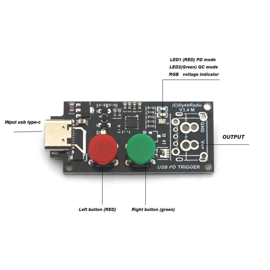 Фотография №1 товара PD3.1 140 Вт 5A TYPE-C USB PD/QC Триггер напряжения Быстрая