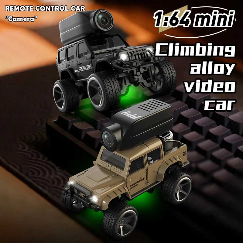 1:64 Мини-радиоуправляемый автомобиль 2,4G с дистанционным управлением и камерой, Wi-Fi, управление через приложение, высокая скорость ​ ​ Гоночные трюковые машинки, игрушка в подарок для детей Радиоуправляемые игрушки