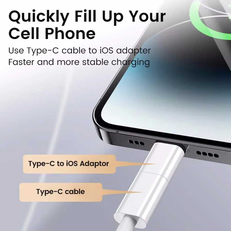 Фотография №2 товара Адаптер USB C к Lightning для iOS, конвертер «папа» на