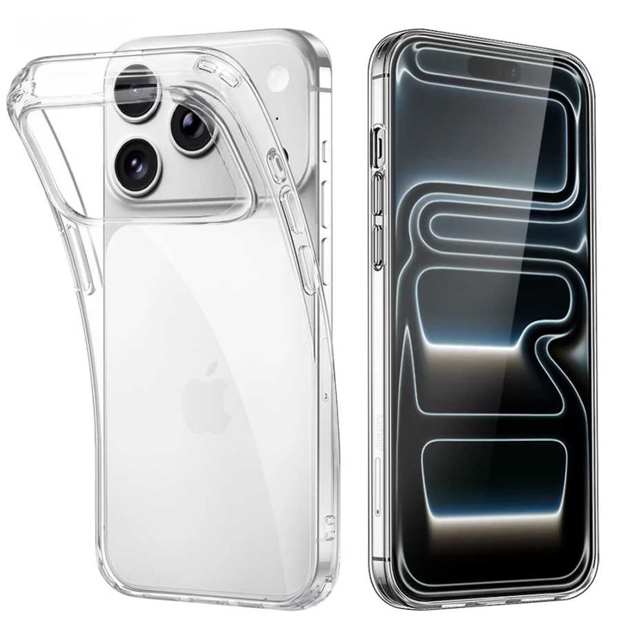  Прозрачные силиконовые чехлы для iPhone 17, 16, 15, 14, 13, 12, 11 Pro Max, Plus, Air, XR, X &ndash; Мягкая задняя крышка из ТПУ, прозрачный чехол Чехлы и чехлы для мобильных телефонов