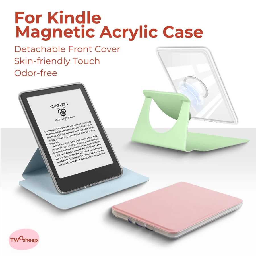 Чехол Twosheep Magnetic Kindle для Paperwhite 10th 11th 12th Gen Kindle 11-го поколения Colorsoft с функцией автоматического сна/пробуждения Аксессуары и запчасти для планшетов