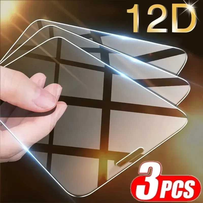 3 шт. закаленное стекло для iPhone 14 13 12 11 15 Pro Max Mini Защитная пленка для экрана для iPhone 17 XR XS MAX 7 8 Plus 16 Защитное стекло Защитная пленка для мобильного телефона