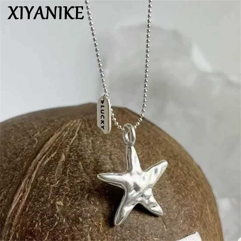 XIYANIKE матовая морская звезда подвеска-колье ожерелья для женщин леди корейская мода новые обручальные украшения подарок вечерние Бижутерия
