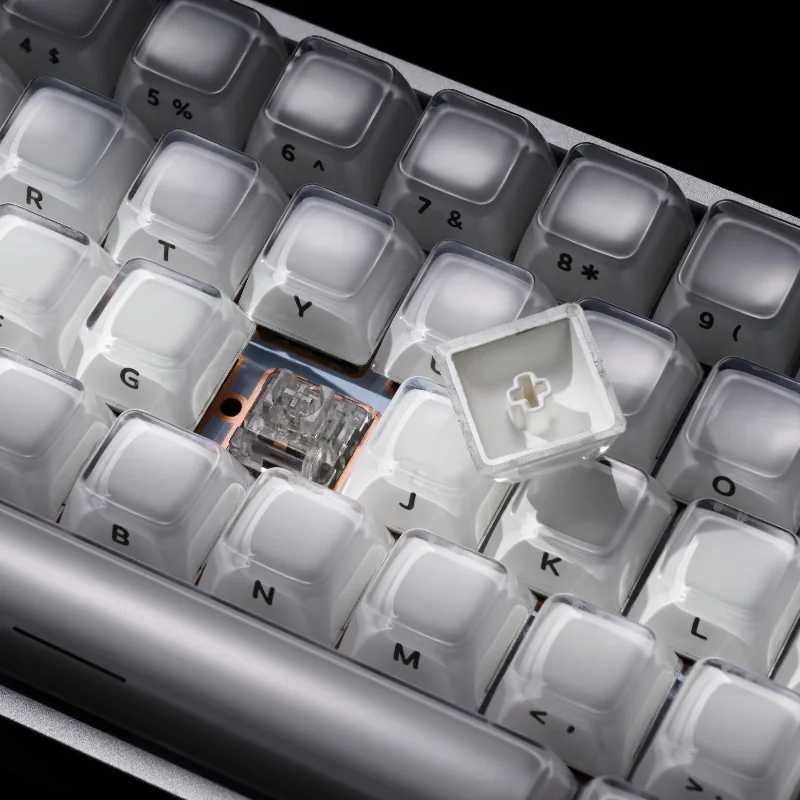 Фотография №1 товара Клавиатура XVX Jelly R2 с боковой печатью, полупрозрачные MDA-профили, корейские/русские