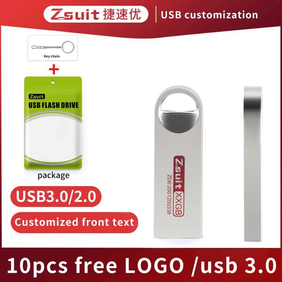 USB-флеш-накопитель ZSUIT металлический водонепроницаемый объемом 4 ГБ, 8 ГБ, 16 ГБ, 32 ГБ Хранение данных