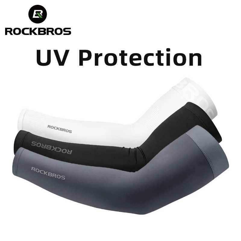ROCKBROS Ice Fabric Рукава для бега и кемпинга Дышащий рукав Быстросохнущая защита рук UV400 Чехол для рук Летнее спортивное защитное снаряжение Фитнес и тренажёры