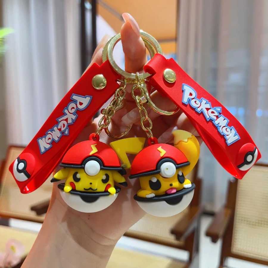 Фотография №1 товара Идея подарка покемона — брелок Pikachu Poké Ball. Рассеянный подарок