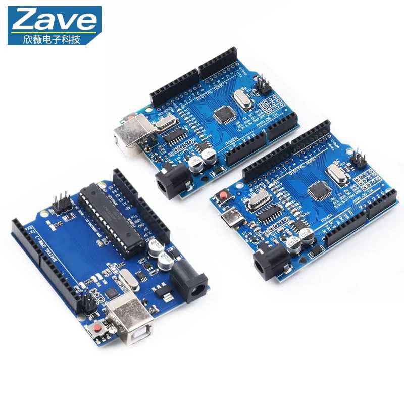 Плата разработки UNO R3 ATMEGA328P CH340/ATEGA16U2, совместимая с Arduino с кабелем R3/R4 Плата расширения UNO Proto Shield Активные компоненты