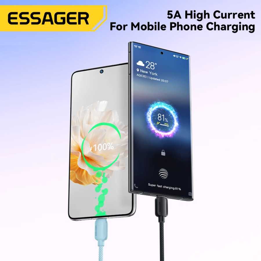 Фотография №2 товара Essager USB C To Type C Кабель 5A PD 100W