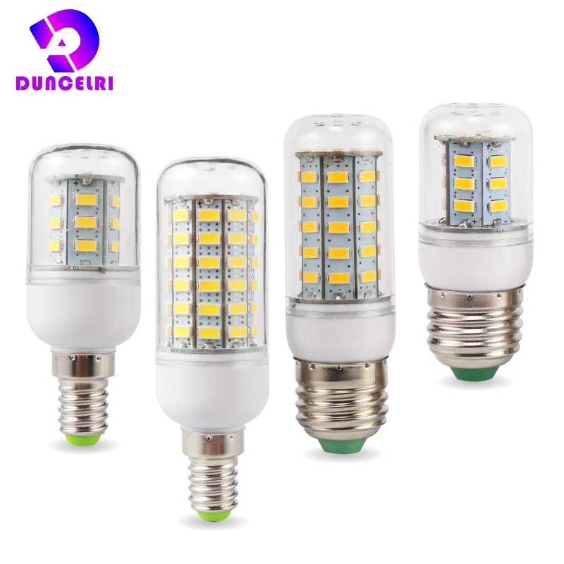 Светодиодная лампа-кукуруза E27 E14, 24, 36, 48, 56, 69, 72 светодиода SMD 5730, 220В, для люстр и светильников, светодиодная лампа-свеча Лампочки и световые трубки